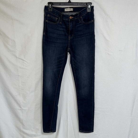 MADEWELL 9” Mid-Rise Skinny Blue Denim Jeans - Size 26 - Picture 2 of 11